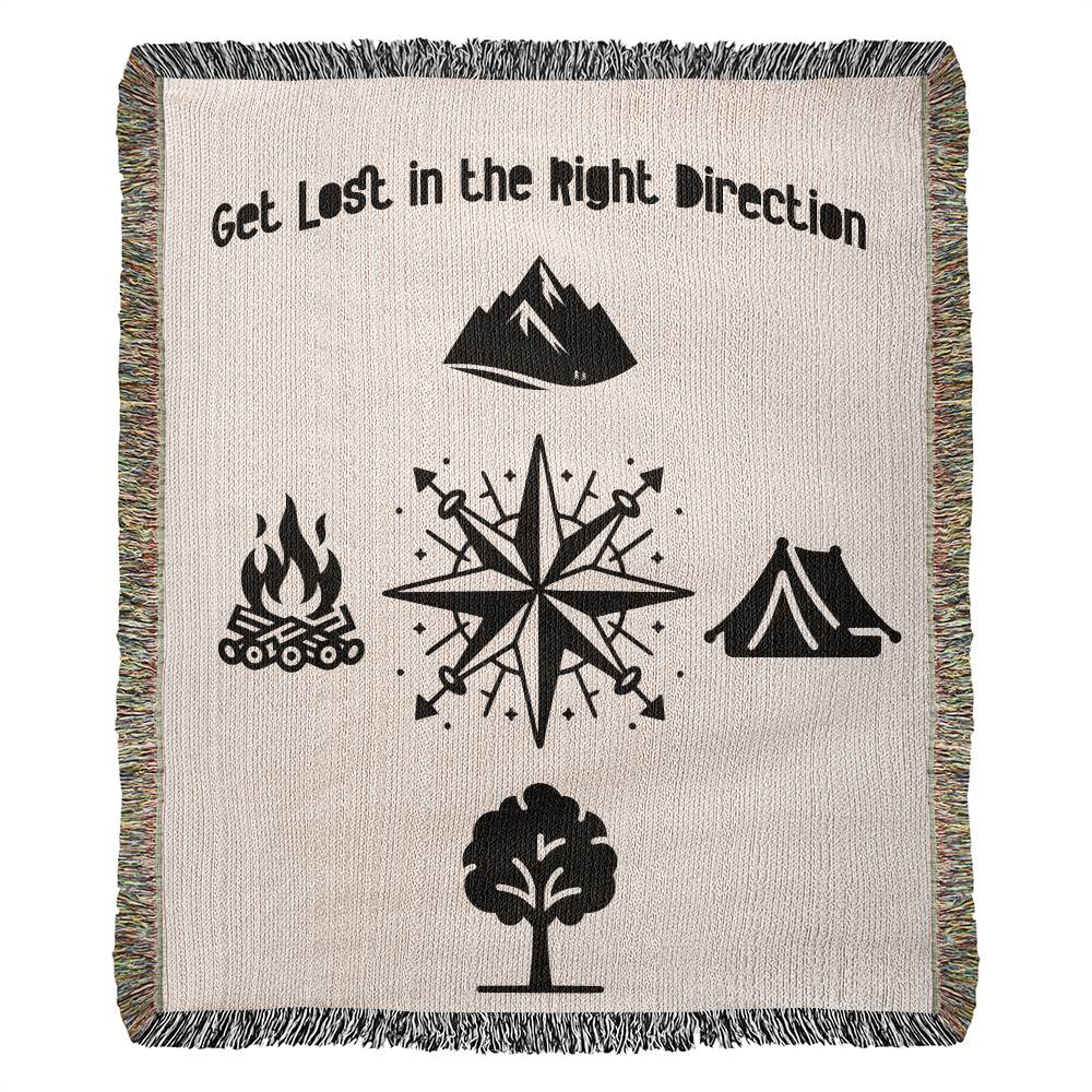 Boho Themed Camping Blanket Right Direction