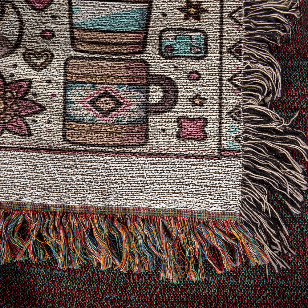 Boho Themed Camping Blanket Cute Pups